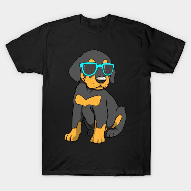 Cute Doberman Puppy Gift Doberman Pinscher Puppy Print T-Shirt by Linco